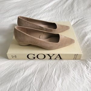 ZARA suede flat shoes with wooden heel size 40